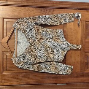 Victoria's Secret Pink Women's Leopard Print Bodysuit Sz S